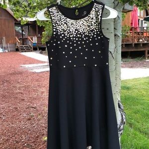 Lands’ End Girl’s Black with Sequin Dress